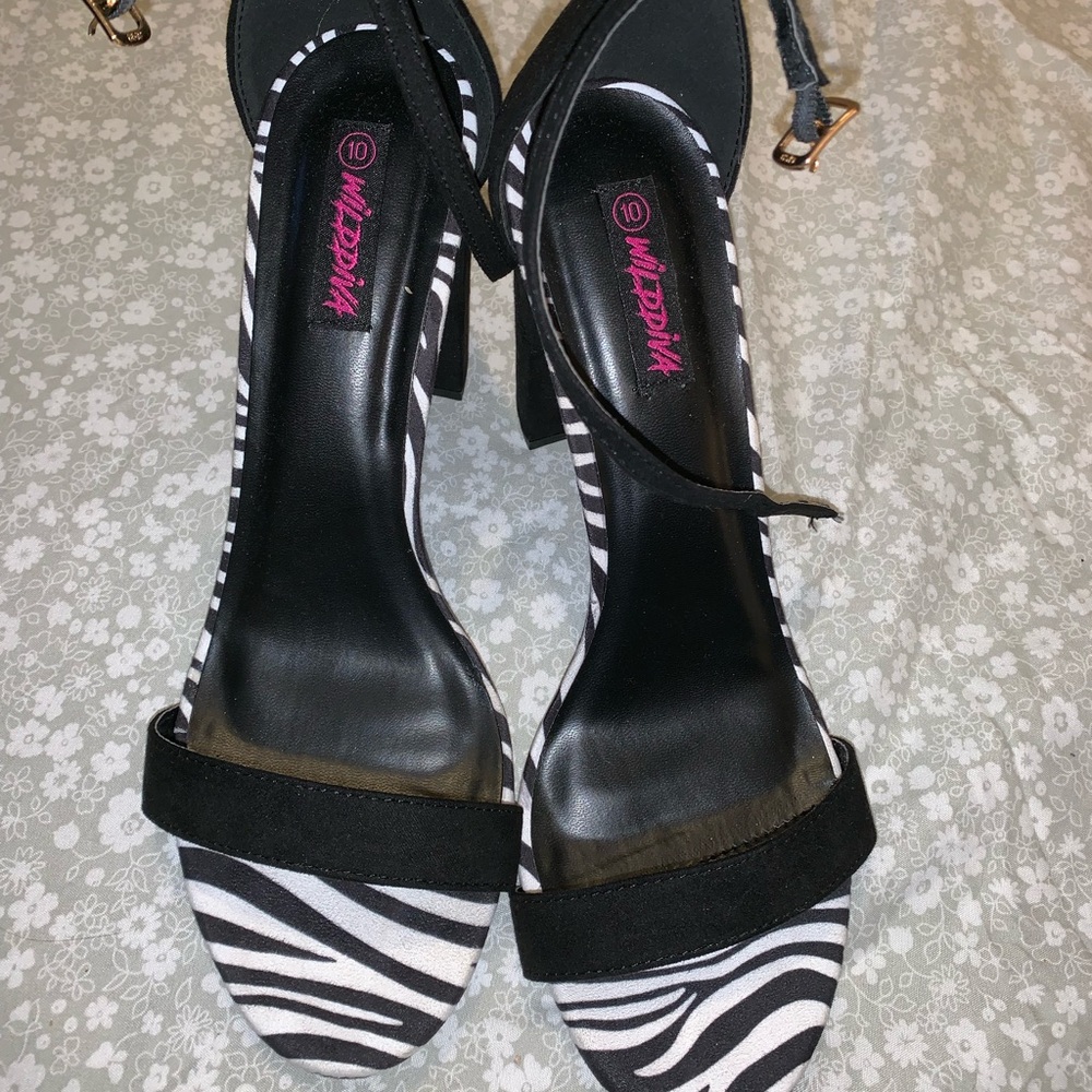 Chunky block heels size 10